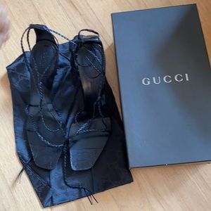 GUCCI Strappy Braided Stiletto Sandal Sz 9
